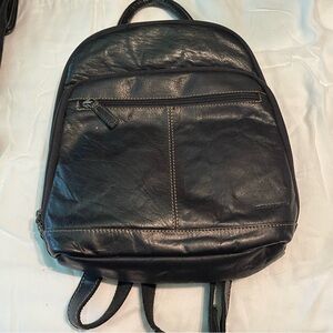 Black Leather Backpack